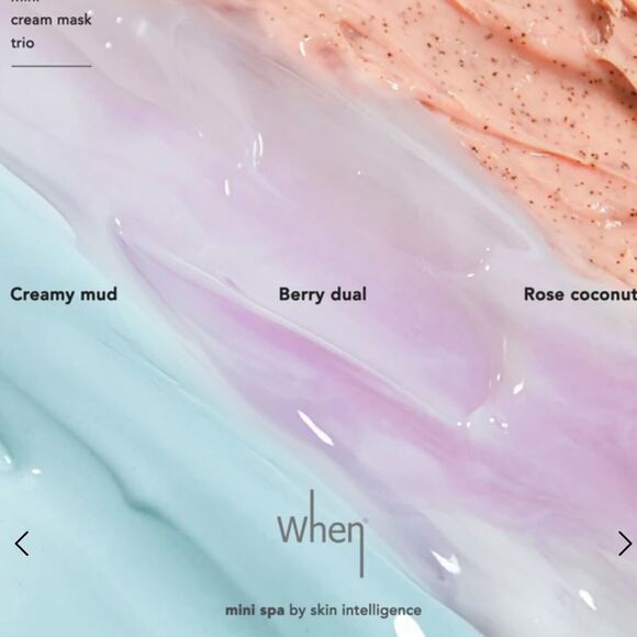 NIB When Beauty Mini Cream Mask Set (3 Masks) - Picture 4 of 7